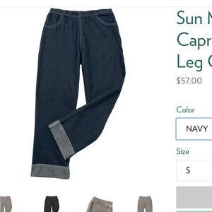 Woman’s Sun Moda Pull up Denim Capri Sz S